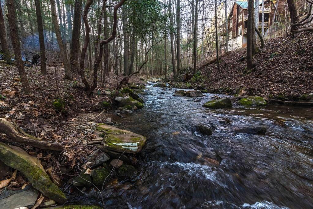 Private Creekside Cabin+Hot Tub,Pool Table, & Pets Ellijay Exterior photo
