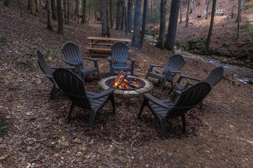 Private Creekside Cabin+Hot Tub,Pool Table, & Pets Ellijay Exterior photo